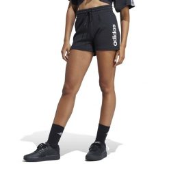 Spodenki fitness damskie Adidas. Czarne obuwie sportowe damskie Adidas, s, bez wzorów, z bawełny, sportowe, na fitness i siłownię. W wyprzedaży za 99.99 zł.