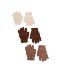 Action Boy Rękawiczki 8K6-001-AW24 (3-PACK) Brązowy. Brązowe rękawiczki dziecięce Action Boy, bez wzorów, z dzianiny. Za 29.99 zł.