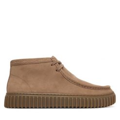 Półbuty Clarks. Brązowe półbuty na co dzień męskie Clarks, bez zapięcia. Za 519.99 zł.
