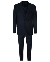 Garnitur Ślubny, Elegancki, Slimowany, Granatowy Zapinany na Jeden Guzik, Spodnie w Kant -CASINO. Niebieskie eleganckie spodnie męskie Casino, l, bez wzorów, z poliesteru. Za 489.00 zł.