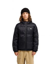 Kurtka puchowa dla Chłopcy COLD DAYS Czarny. Czarne kurtki i płaszcze dla chłopców Quiksilver, bez wzorów, z materiału, z kapturem. Za 339.99 zł.