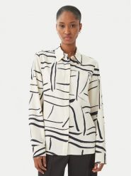 Tommy Hilfiger Koszula WW0WW49611 Beżowy jasny Regular Fit. Brązowe bluzki damskie Tommy Hilfiger, bez wzorów, z wiskozy, bez kołnierzyka, bez ramiączek. Za 409.99 zł.