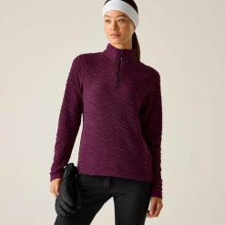 Bluza damska z suwakiem 1/4 Glamourize III Dare 2b. Fioletowe bluzy damskie Dare 2b, bez wzorów, z dzianiny, bez kaptura, narciarskie. Za 119.99 zł.