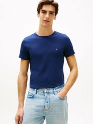 Tommy Hilfiger T-shirt Mężczyźni Dżersej niebieski, XXL. Niebieskie t-shirty męskie Tommy Hilfiger, m, bez wzorów, z dżerseju, bez kołnierzyka. Za 139.95 zł.