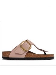 Birkenstock Japonki Gizeh 1027113 Różowy. Czerwone klapki damskie Birkenstock, bez wzorów, z nubiku, bez obcasa. Za 629.99 zł.