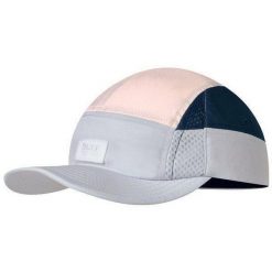 Czapka z daszkiem biegowa unisex Buff 5 Panels Light Grey ochrona UV. Szare czapki i kapelusze damskie Buff, bez wzorów, sportowe. Za 169.90 zł.