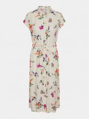 YAS Sukienka koszulowa Asina 26034003 Écru Regular Fit. Sukienki damskie YAS, m, bez wzorów, z wiskozy, bez kołnierzyka, bez ramiączek, koszulowe. Za 399.99 zł.