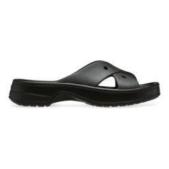 Crocs Noir. Czarne klapki damskie Crocs, bez wzorów, sportowe, bez obcasa. Za 191.25 zł.