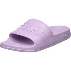 Klapki damskie Fila Jetspeed. Fioletowe klapki damskie Fila, bez wzorów, bez obcasa. Za 81.00 zł.