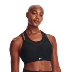 Stanik fitness cardio Under Armour Infinity Mesh Low. Czarne obuwie sportowe damskie Under Armour, bez wzorów, z meshu, na fitness i siłownię. Za 139.99 zł.