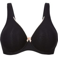 Biustonosz bezszwowy z modalu bonprix czarny. Biustonosze marki bonprix. Za 37.99 zł.
