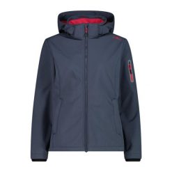 Damska kurtka turystyczna z kapturem CMP. Brązowe kurtki damskie CMP, bez wzorów, z softshellu, z kapturem. Za 390.50 zł.