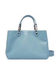 Emporio Armani Torebka EW000361 AF18673 U9285 Niebieski. Niebieskie torebki do ręki damskie Emporio Armani, bez wzorów, ze skóry, bez dodatków. Za 1,761.99 zł.
