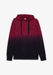 Bluza z kapturem z czystej bawełny organicznej. Czerwone bluzy męskie bonprix, m, bez wzorów, z bawełny, z kapturem. Za 129.99 zł.