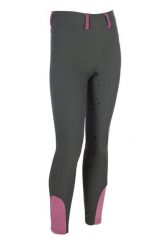 Dziewczęce legginsy jeździeckie z pełną przyczepnością HKM Kids Pony Dream II. Czerwone legginsy dla dziewczynek HKM, bez wzorów, długie. Za 235.50 zł.
