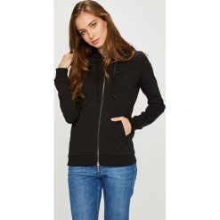 Armani Exchange - Bluza. Czarne bluzy damskie Armani Exchange, l, bez wzorów, z bawełny, z kapturem. W wyprzedaży za 399.90 zł.