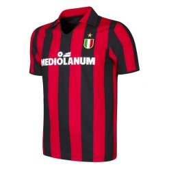 Retro koszulka piłkarska – Męska – AC Milan 1988 – Biały. Czarne koszulki sportowe męskie COPA FOOTBALL, m, bez wzorów, bez kołnierzyka, bez ramiączek, do piłki nożnej. Za 295.37 zł.