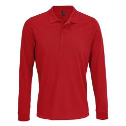 Koszulka Polo Z Długim Rękawem Dla Dorosłych Unisex Polycotton. Czerwone koszule damskie SOL'S, s, bez wzorów, casualowe, bez kołnierzyka, bez ramiączek. Za 98.99 zł.
