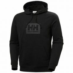 Bluza dresowa męska Helly Hansen Box Hoodie. Czarne bluzy męskie Helly Hansen, m, bez wzorów, z dresówki, bez kaptura. W wyprzedaży za 285.70 zł.