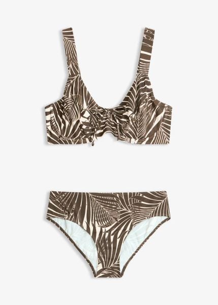 Bikini minimizer z wyściełanymi ramiączkami (2 części). Białe bikini damskie bonprix, bez wzorów. Za 119.99 zł.