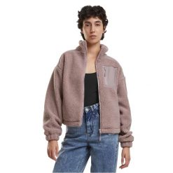 Damska Bluza Polarowa Sherpa. Czerwone bluzy damskie Urban Classics, xl, bez wzorów, z polaru, bez kaptura. Za 220.99 zł.