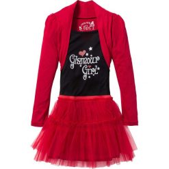 Sukienka dziewczęca na party bonprix ciemnoczerwono-czarny. Sukienki dla dziewczynek marki bonprix. Za 74.99 zł.