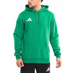 Bluza Męska adidas Entrada 26 z Kapturem Bawełniana Sportowa Hoody roz. L. Zielone bluzy męskie Adidas, l, bez wzorów, z bawełny, z kapturem. Za 135.00 zł.
