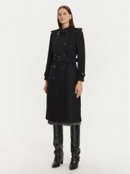 Morgan Płaszcz wełniany 242-GETINA1 Czarny Regular Fit. Czarne płaszcze damskie Morgan, na zimę, bez wzorów, z syntetyku, bez kaptura. Za 709.99 zł.