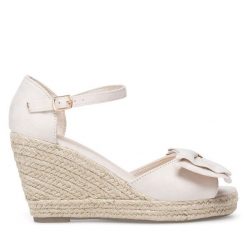 Espadryle DeeZee. Brązowe klapki damskie DeeZee, bez wzorów, bez obcasa, bez zapięcia. Za 97.99 zł.