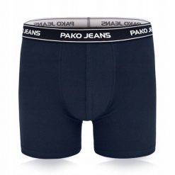 Bawełniane, Klasyczne Bokserki Męskie - Pako Jeans - Granatowe. Niebieskie bokserki męskie Pako Jeans, l, bez wzorów, z bawełny. Za 33.00 zł.