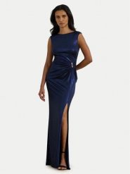 LAUREN RALPH LAUREN Sukienka wieczorowa 253P04060002 Granatowy Slim Fit. Niebieskie sukienki damskie Lauren Ralph Lauren, bez wzorów, z syntetyku, wizytowe, bez kołnierzyka, bez ramiączek. Za 1,799.00 zł.