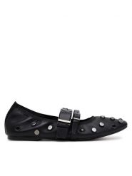 DKNY Baleriny K1552868 Czarny. Czarne baleriny damskie DKNY, bez wzorów, ze skóry, bez obcasa. Za 359.99 zł.