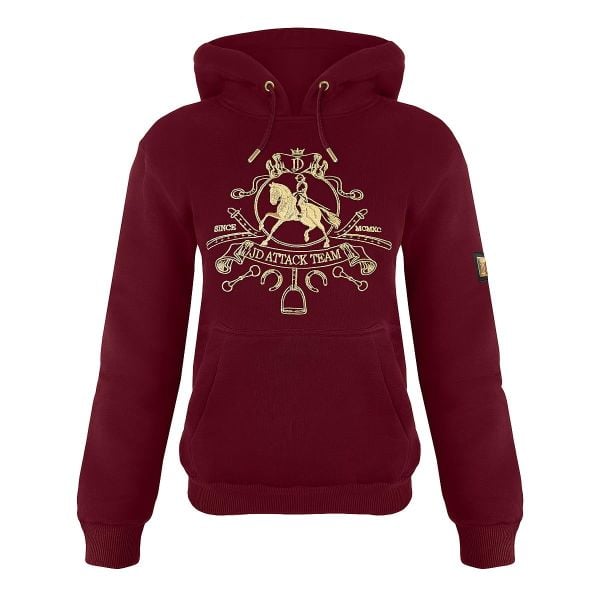 Bluza jeździecka JD ATTACK Royal. Czerwone bluzy damskie JD ATTACK, l, bez wzorów, z bawełny, bez kaptura, na fitness i siłownię. Za 229.00 zł.