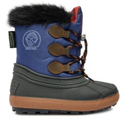 Śniegowce Boatilus. Zielone buty zimowe chłopięce Boatilus, bez wzorów, bez zapięcia. Za 229.99 zł.