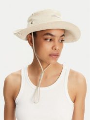 JACQUEMUS Kapelusz 25E255AC7215113 Beżowy. Brązowe rękawiczki damskie JACQUEMUS, bez wzorów, ze lnu. Za 949.99 zł.