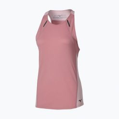 Koszulka do biegania damska Mizuno Active DryAeroFlow Tank Top. Czerwone koszulki sportowe damskie Mizuno, m, bez wzorów, z materiału, bez kołnierzyka, bez ramiączek, do biegania. Za 209.99 zł.