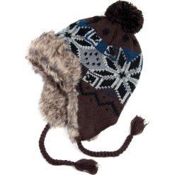 Czapka męska Uszanka wełniana i futerko brązowo-szara r. 56-57. Czapki i kapelusze męskie marki Art of Polo. Za 23.99 zł.