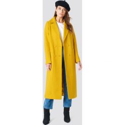 NA-KD Dwurzędowy płaszcz - Yellow. Żółte płaszcze damskie NA-KD. Za 364.95 zł.