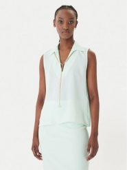 Rinascimento Bluzka CFC0127446003 Zielony Regular Fit. Zielone bluzki damskie Rinascimento, s, bez wzorów, z syntetyku, bez kołnierzyka, bez ramiączek. Za 279.99 zł.