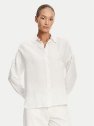 Tatuum Koszula Jenna T2504.083 Biały Relaxed Fit. Białe bluzki damskie Tatuum, bez wzorów, z wiskozy, bez kołnierzyka, bez ramiączek. Za 239.99 zł.