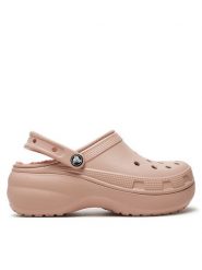 Crocs Klapki Classic Platform Lined Clog W 207938 Różowy. Czerwone klapki damskie Crocs, bez wzorów, z tworzywa sztucznego, bez obcasa. Za 189.99 zł.