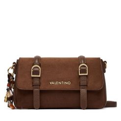 Torebka Valentino. Brązowe listonoszki damskie Valentino, bez wzorów, bez dodatków. Za 619.99 zł.