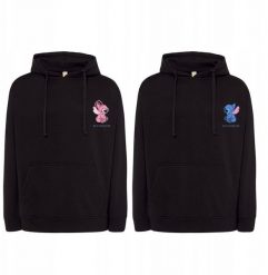 BLUZY DLA PAR Z HAFTEM NA DZIEŃ KOBIET STICH ANGEL DATA PREZENT 2SZT CZARNE. Czarne bluzy damskie Radziszewska, bez wzorów, bez kaptura. Za 484.13 zł.