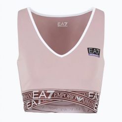 Biustonosz EA7 Emporio Armani Ventus7 Light Support. Czerwone biustonosze EA7 Emporio Armani, bez wzorów, z elastanu. Za 299.99 zł.