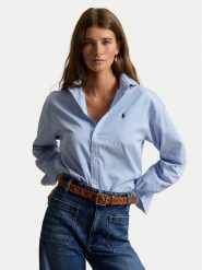 Polo Ralph Lauren Koszula 211910743508 Niebieski Regular Fit. Niebieskie bluzki damskie Polo Ralph Lauren, xl, bez wzorów, z bawełny, bez kołnierzyka, bez ramiączek. Za 859.99 zł.