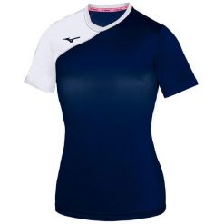 Damski jersey Mizuno Team Trad Soukyu. Białe koszulki sportowe damskie Mizuno, bez wzorów, z jersey, bez kołnierzyka, bez ramiączek, do piłki nożnej. Za 149.00 zł.