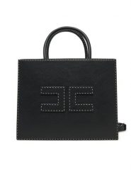 Elisabetta Franchi Torebka BS-09A-51E2-V460 Czarny. Czarne torebki do ręki damskie Elisabetta Franchi, bez wzorów, ze skóry, bez dodatków. Za 1,019.00 zł.