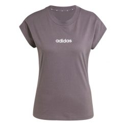 Koszulka damska adidas Essentials. Szare t-shirty damskie Adidas, s, bez wzorów, z bawełny, casualowe, bez kołnierzyka. Za 128.50 zł.