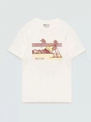 Koszulka męska z nadrukiem biała Regger 100. Białe koszulki sportowe męskie Big Star, l, bez wzorów, z bawełny, bez kołnierzyka, bez ramiączek. Za 79.99 zł.