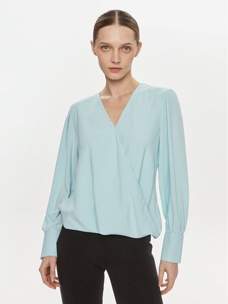 Rinascimento Bluzka CFC0117653003 Niebieski Regular Fit. Niebieskie bluzki damskie Rinascimento, xs, bez wzorów, z syntetyku, bez kołnierzyka, bez ramiączek. Za 299.99 zł.